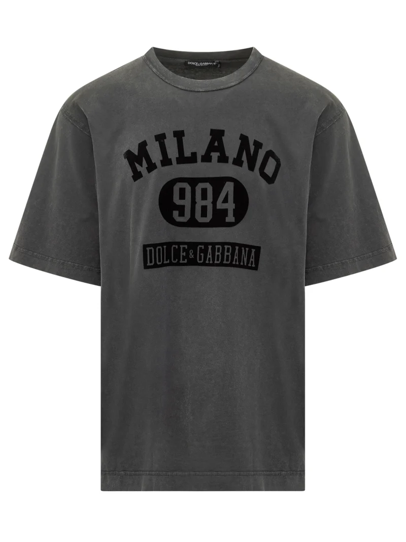 Dolce & Gabbana T-Shirt con Stampa Milano 984