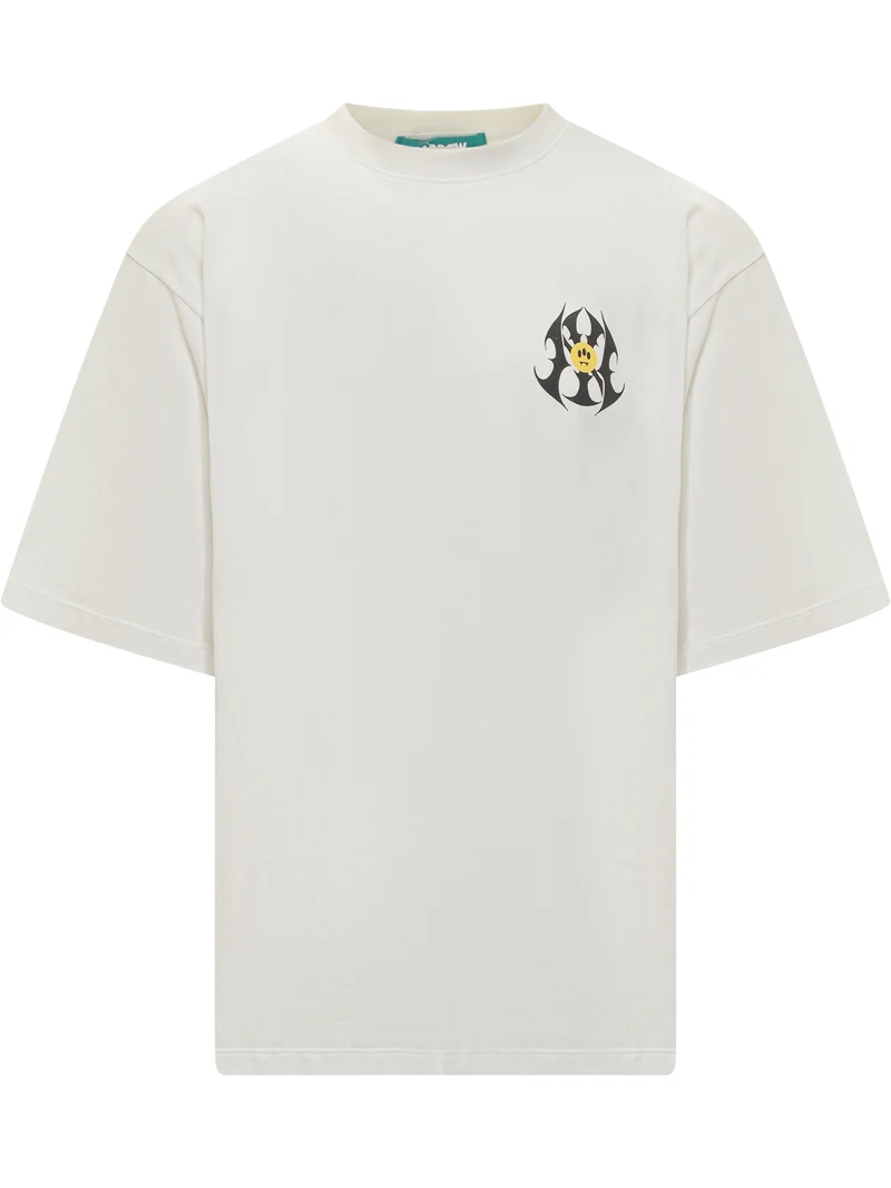 T-shirt Bianca Stampa Tribale Barrow