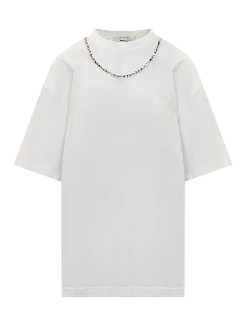 T-Shirt con Catena a Sfere