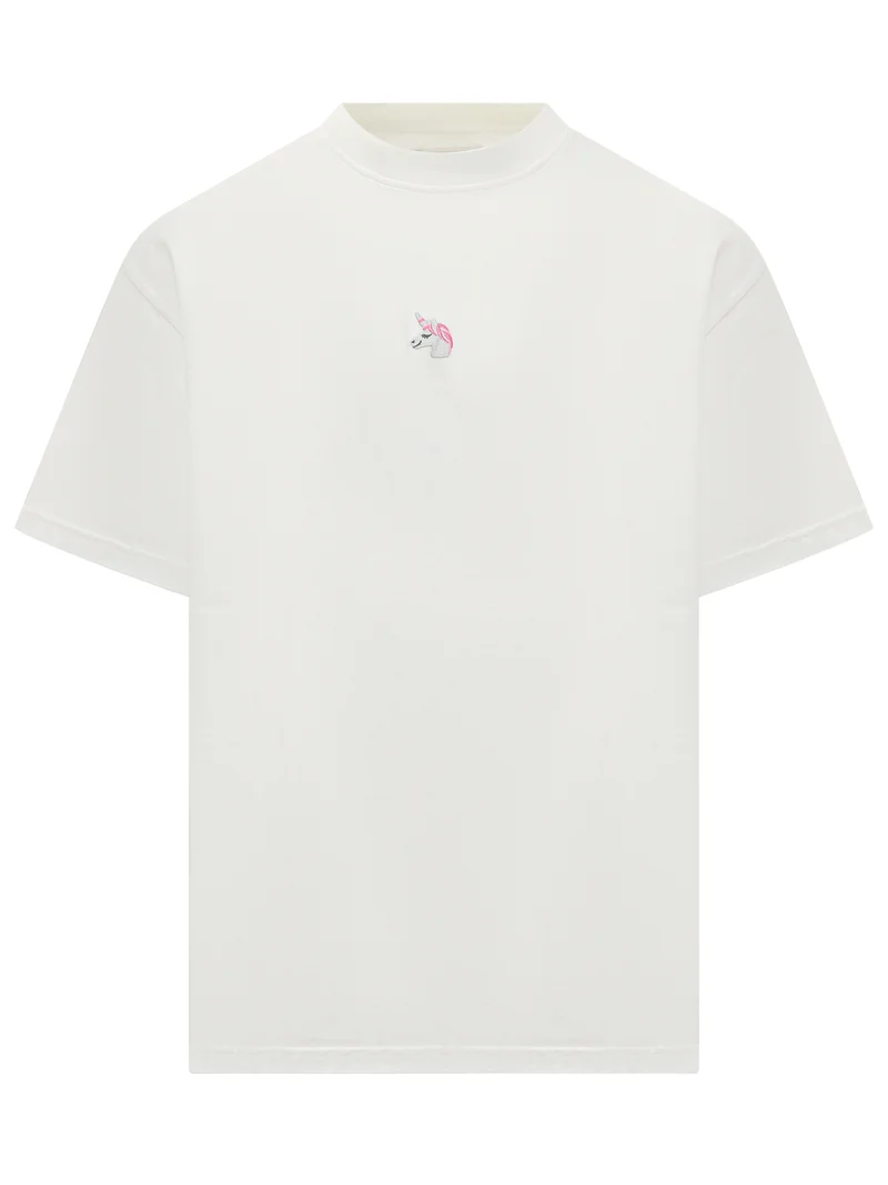 Alberto Bresci T-shirt con Ricamo Unicorno