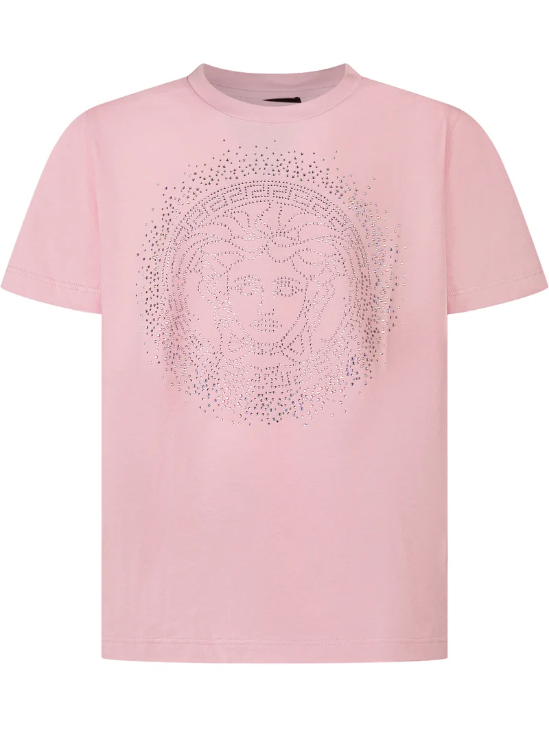 T-shirt Con Medusa Strass