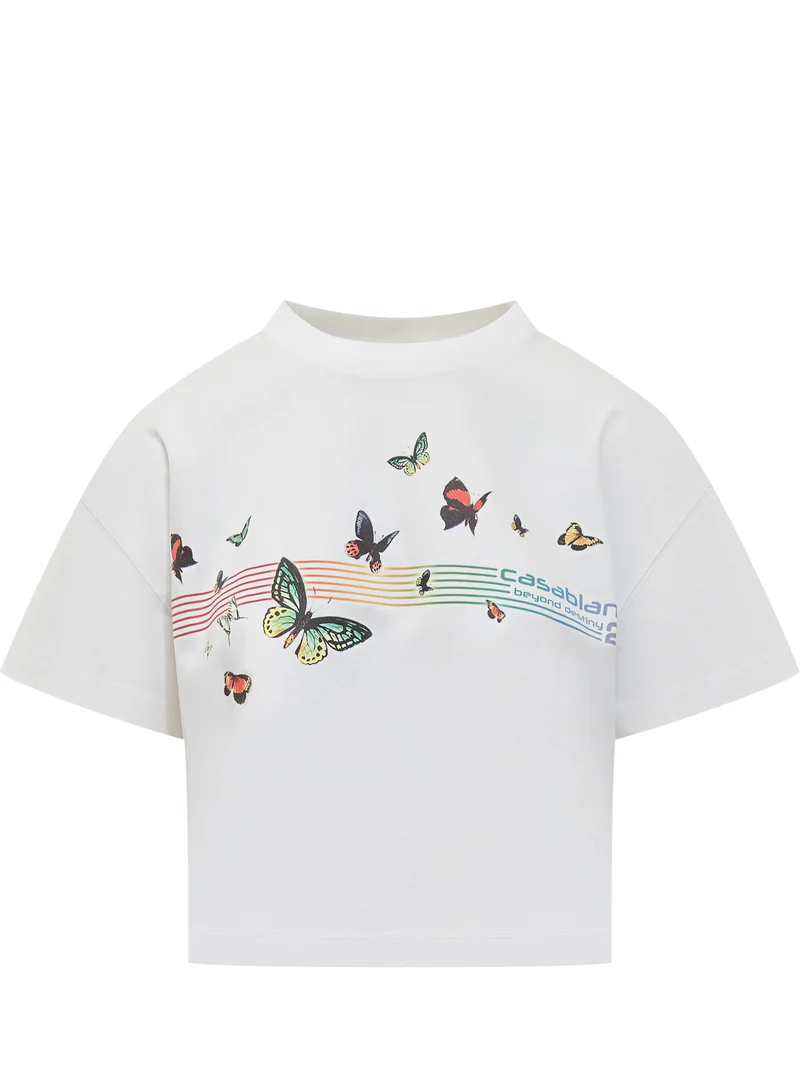 T-shirt Boxy con Farfalle