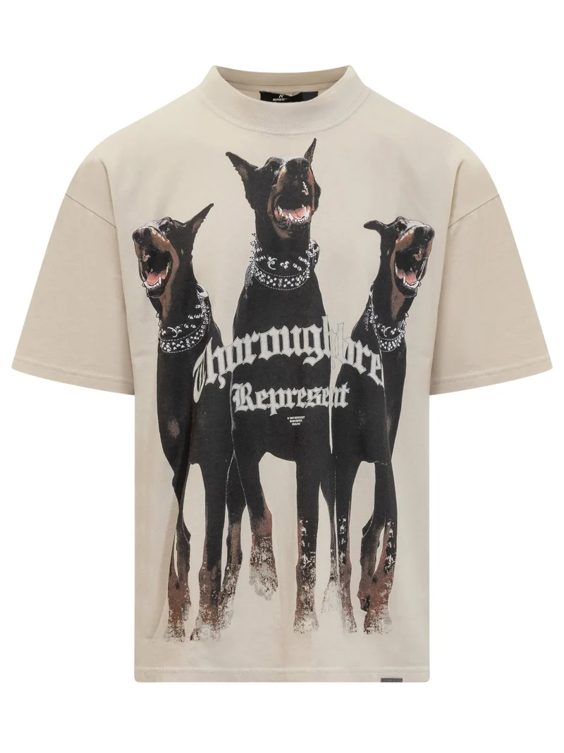 T-Shirt In Cotone Con Stampa Grafica