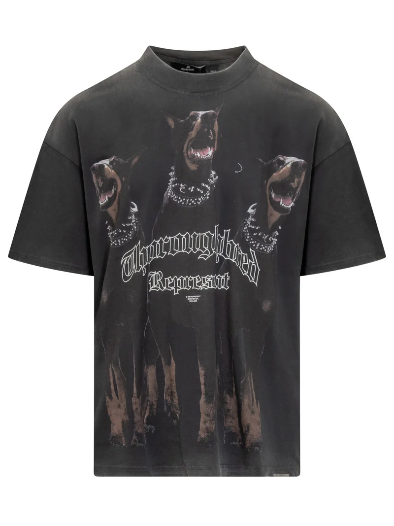 T-Shirt In Cotone Con Stampa Grafica