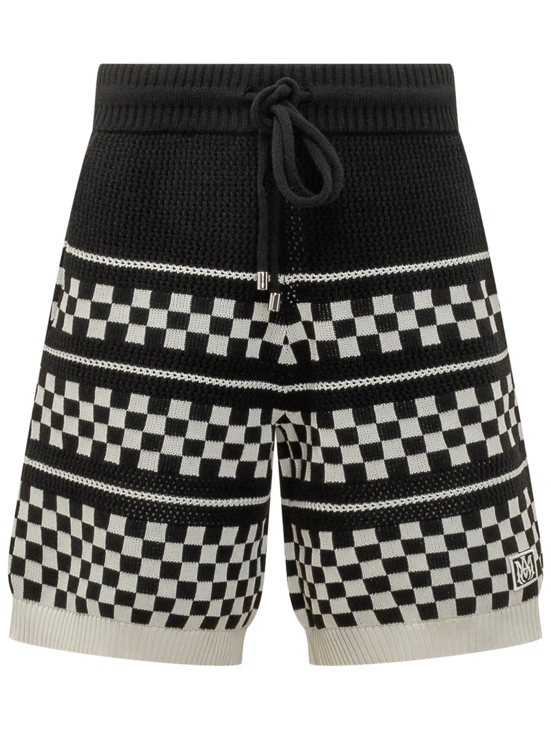 Checkered Mesh Short