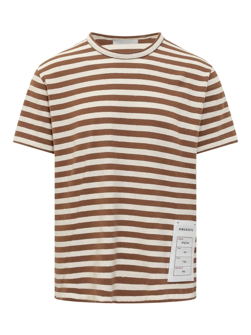 T-Shirt in Cotone con Motivo a Righe
