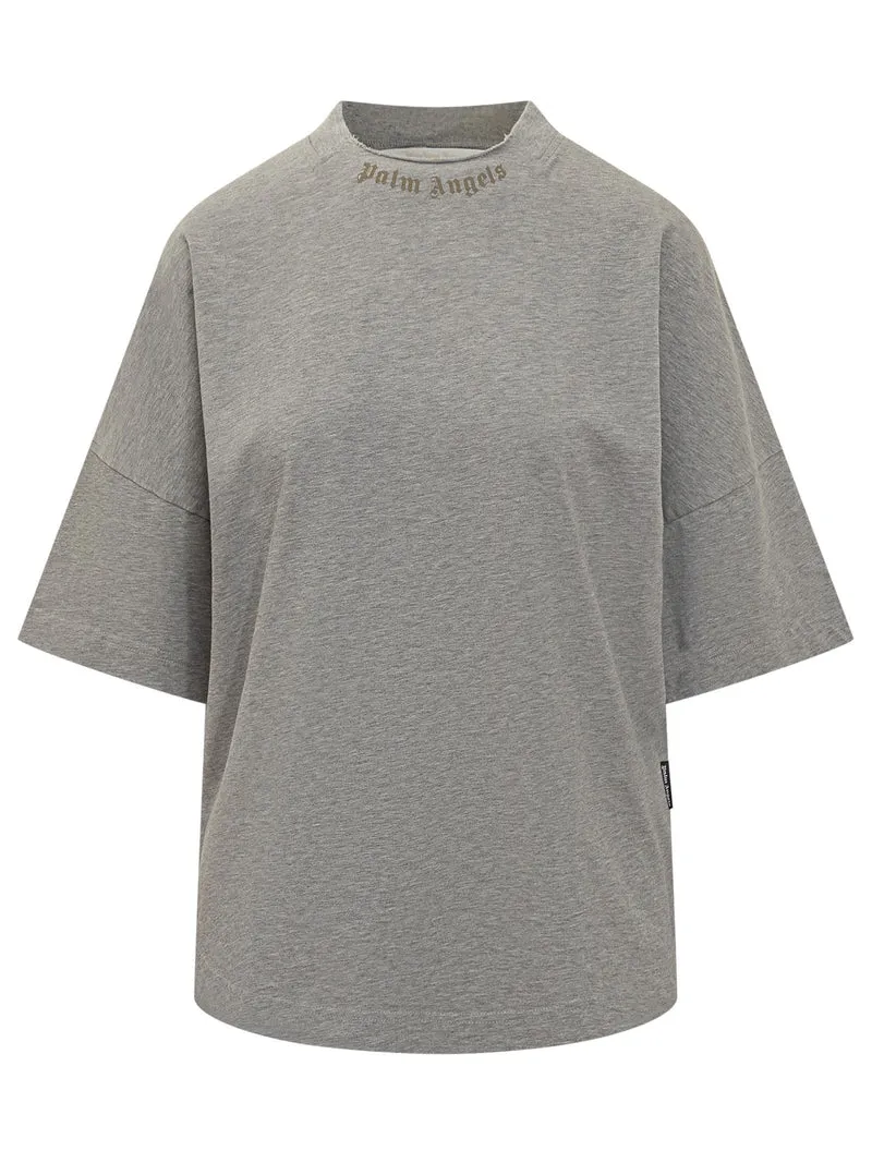 T-shirt oversize Palm Angels grigia