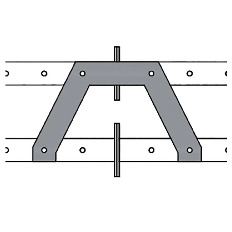 Sistema di Staffe a V Professionale per 4 Profili di Irrigidimento Paralleli 168cm