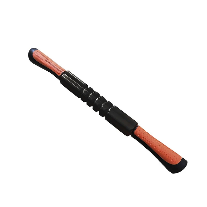 Rullo massaggio con impugnature 53 cm x d. 4,5 cm (nero/arancio)
