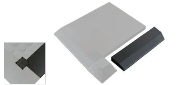 Rampa di raccordo da 20 mm a 8 mm con interlocking system per rivestimenti