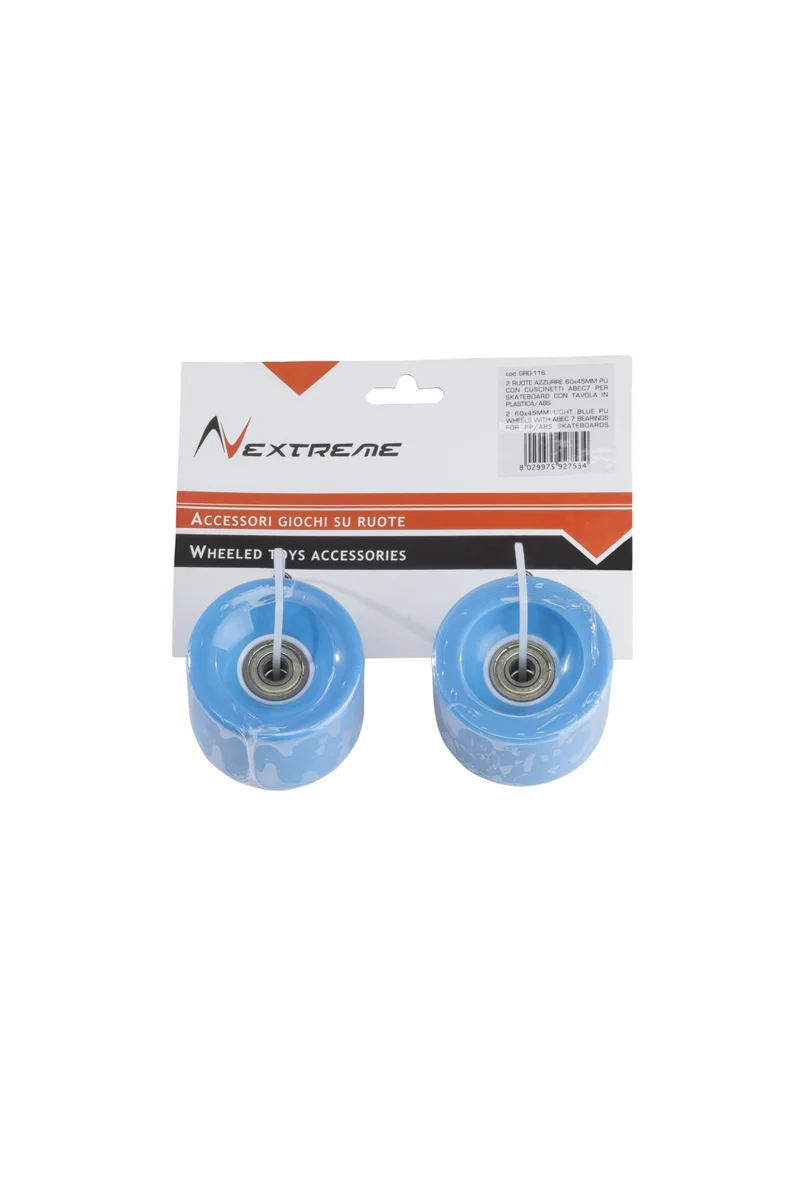 Ruote Azzurre ricambio per skateboard con tavola in polipropilene/abs