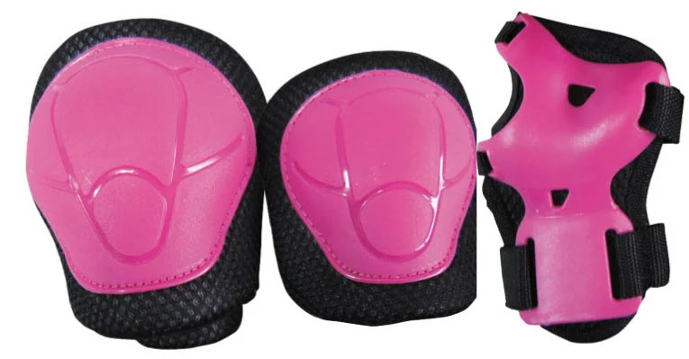 Set di protezioni KIDS, bambini fucsia ginocchiere, gomitiere e parapolsi