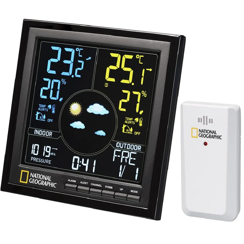 Stazione meteorologica wireless con display a colori National Geographic
