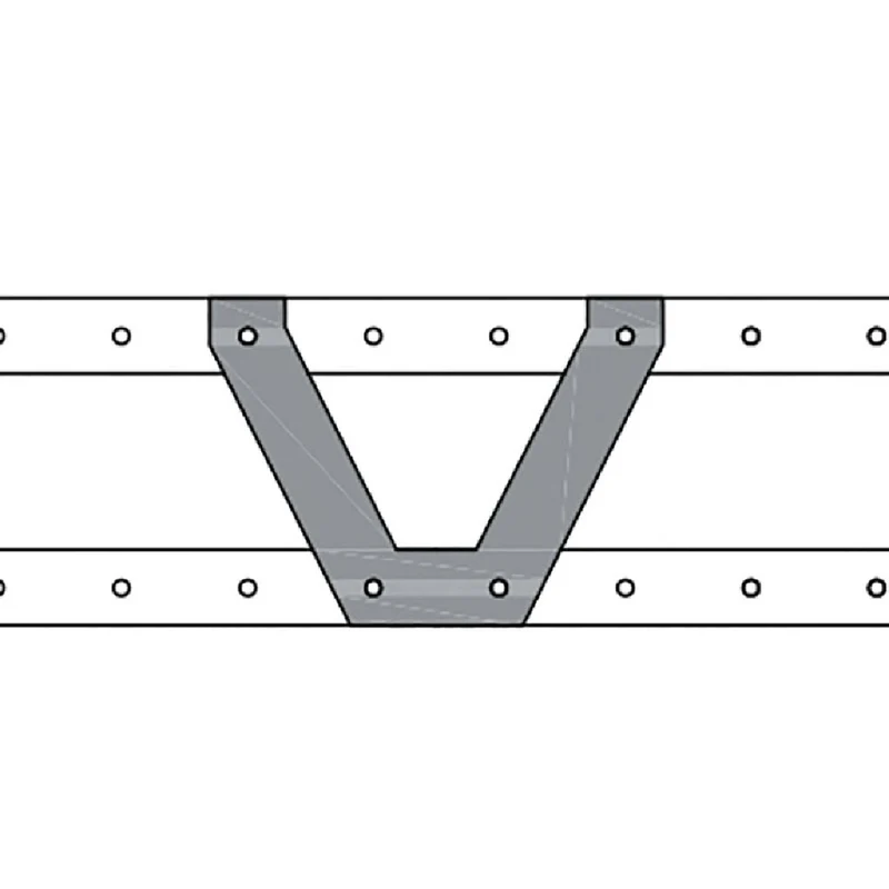 Sistema di Staffe a V Professionale per 2 Profili di Irrigidimento Paralleli 168 cm