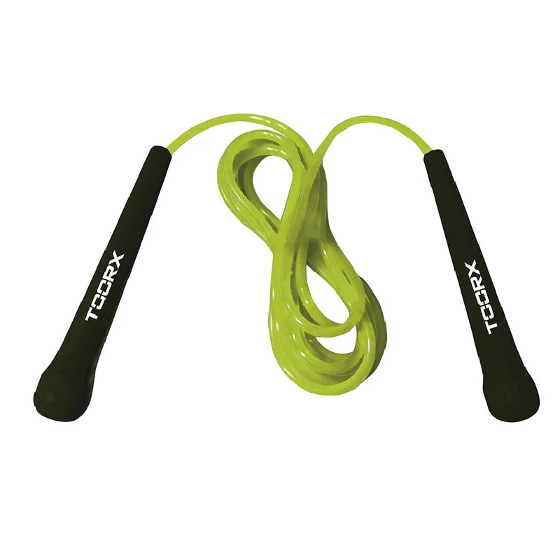 Corda da salto veloce, verde lime-nera in PVC