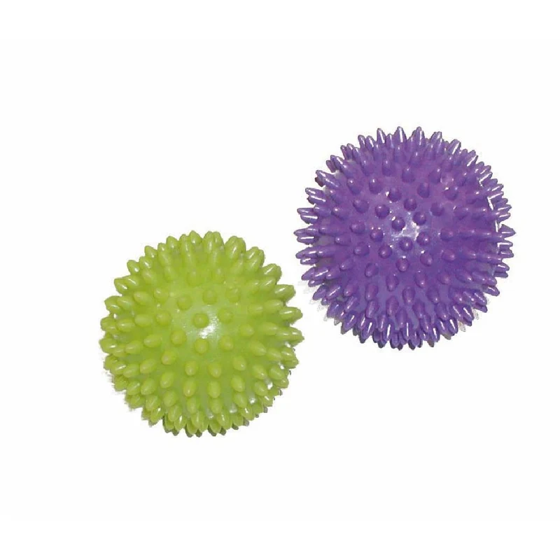 Coppia sfere per massaggi (1 x diam 7,5 verde lime + 1 diam 9 viola)