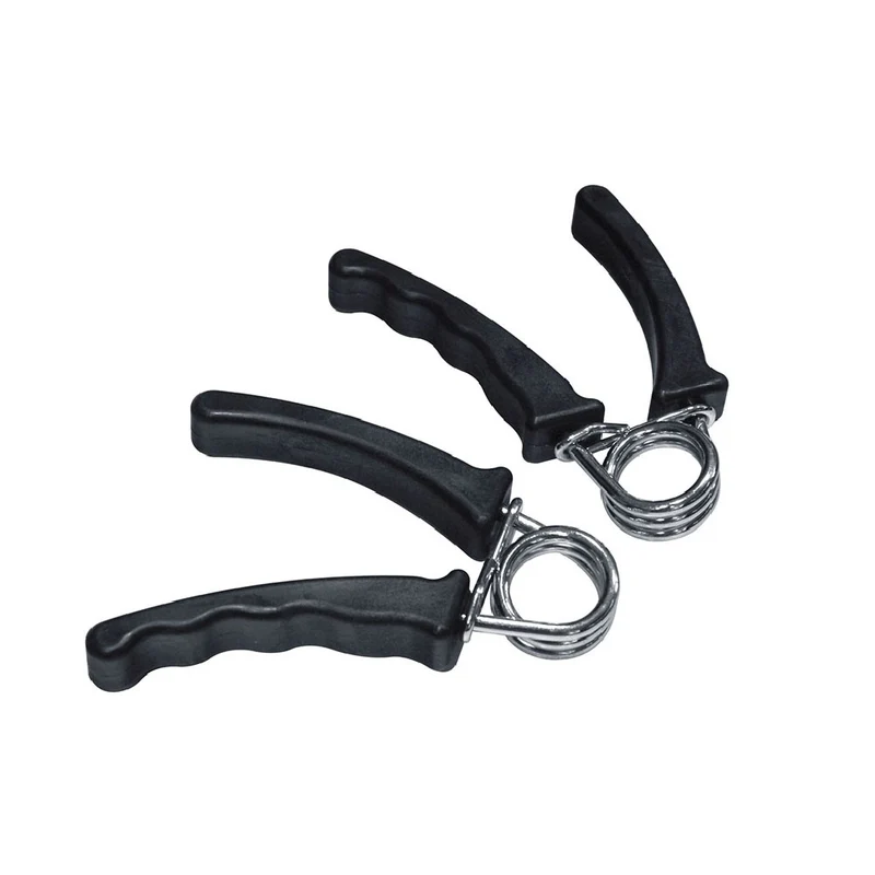 Coppia hand grips impugnatura in plastica, nere-cromo