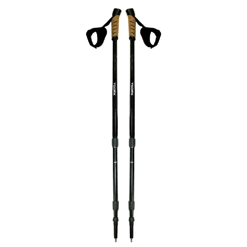 Coppia bastoncini Nordic Walking telescopio da 65 a 135 cm (neri)
