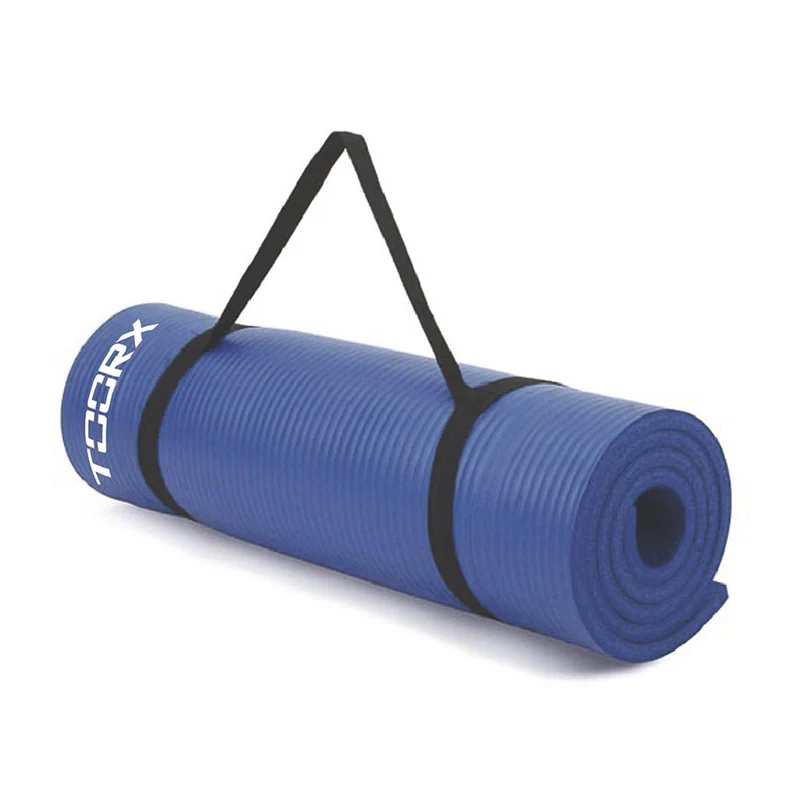 Materassino fitness con maniglia di trasporto - cm. 172x61x1,2 - blu