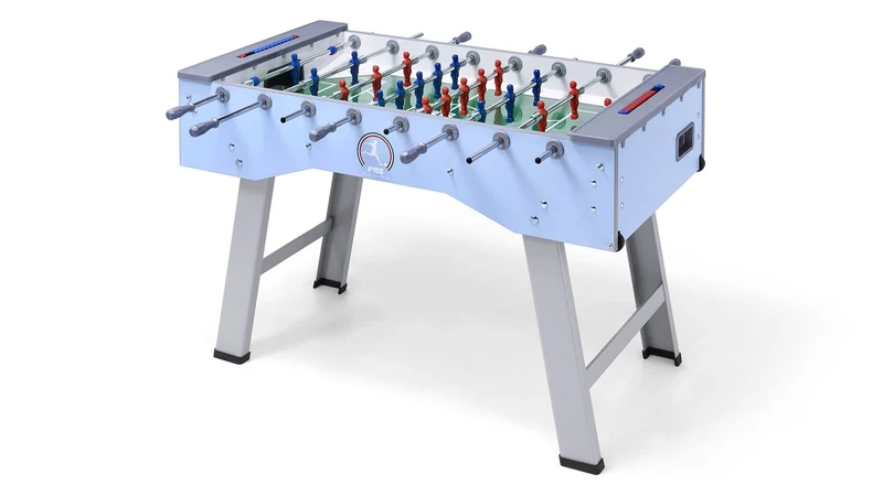 Calcio Balilla Fas Smart Indoor Aste Rientranti Azzurro Gambe Pieghevoli