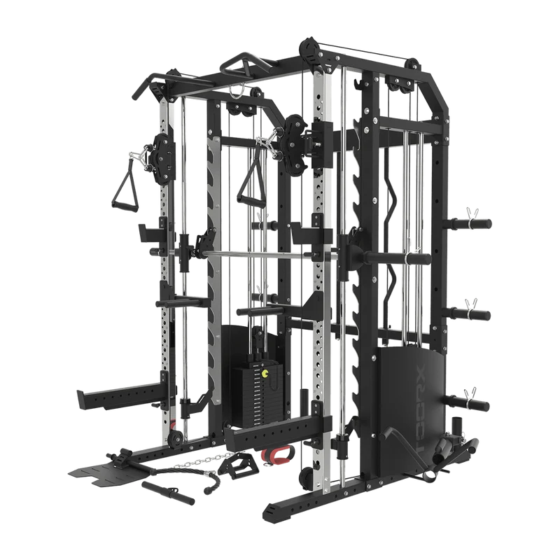 ALL IN ONE dual pulley, smith machine, rack ASX-4500