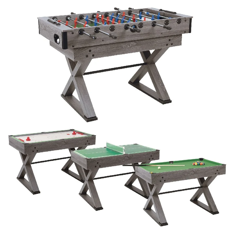 Tavolo Multi giochi 9 in uno versione calciobalilla aste rientranti ALL IN 9