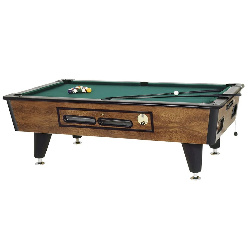 Tavolo da pool AMBASSADOR 6 con buche larghe, bilia bianca mm.60.3, gettoniera