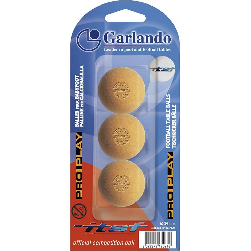Blister con tre palline PRO PLAY per competizioni calciobalilla