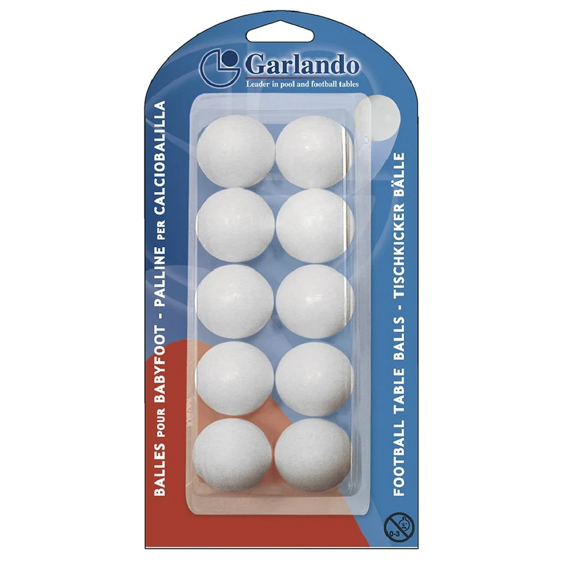Blister con dieci palline bianche standard