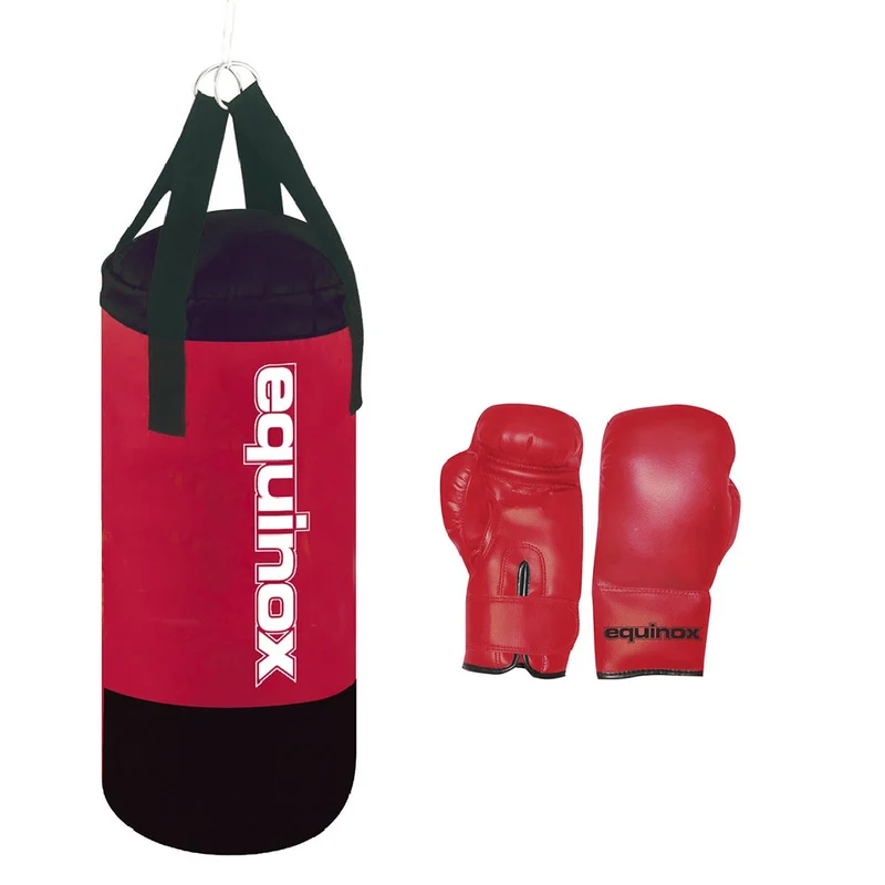 Set boxe junior sacco boxe kg. 3 con guanti 4 oz. (50x20 cm)