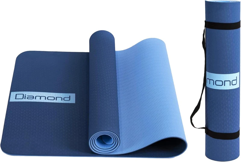 TAPPETINO YOGA IN TPE 183 x 60 x 0,6 cm - BICOLORE BLU/AZZURRO TY6