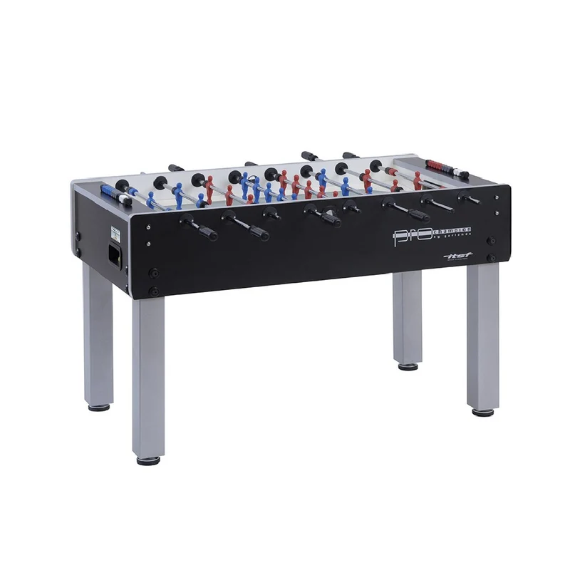 Calciobalilla PRO CHAMPION aste uscenti piano gioco lungo in vetro sabbiato