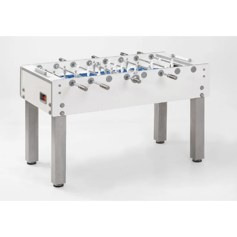 Calciobalilla G-500 PURE WHITE H2O da interno aste rientranti, piano gioco corto