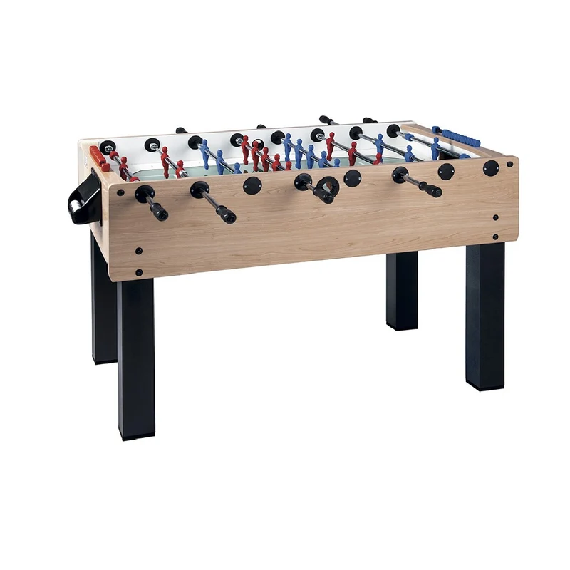 Calciobalilla F-200 acero da interno aste rientranti piano gioco corto in vetro