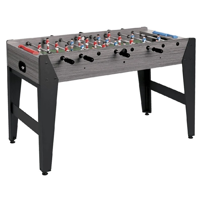 Calciobalilla F-ZERO in Rovere Grigio con aste uscenti e piano gioco lungo in nobilitato