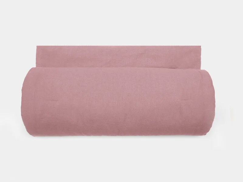 Edredon lin coton rose