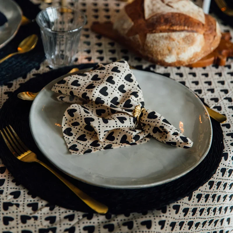 Serviette coeur