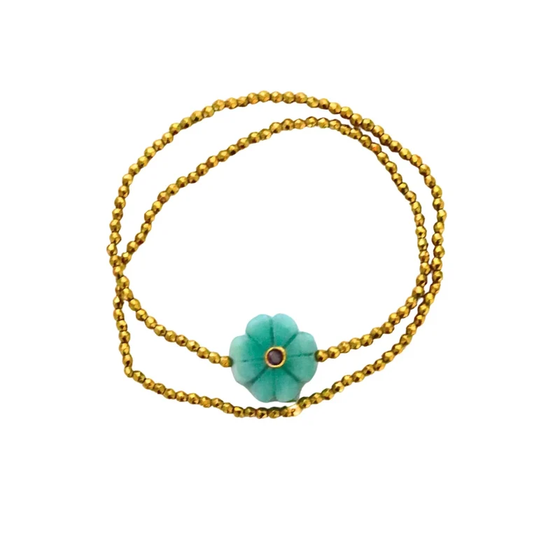 Bracelet double rang Amazonite