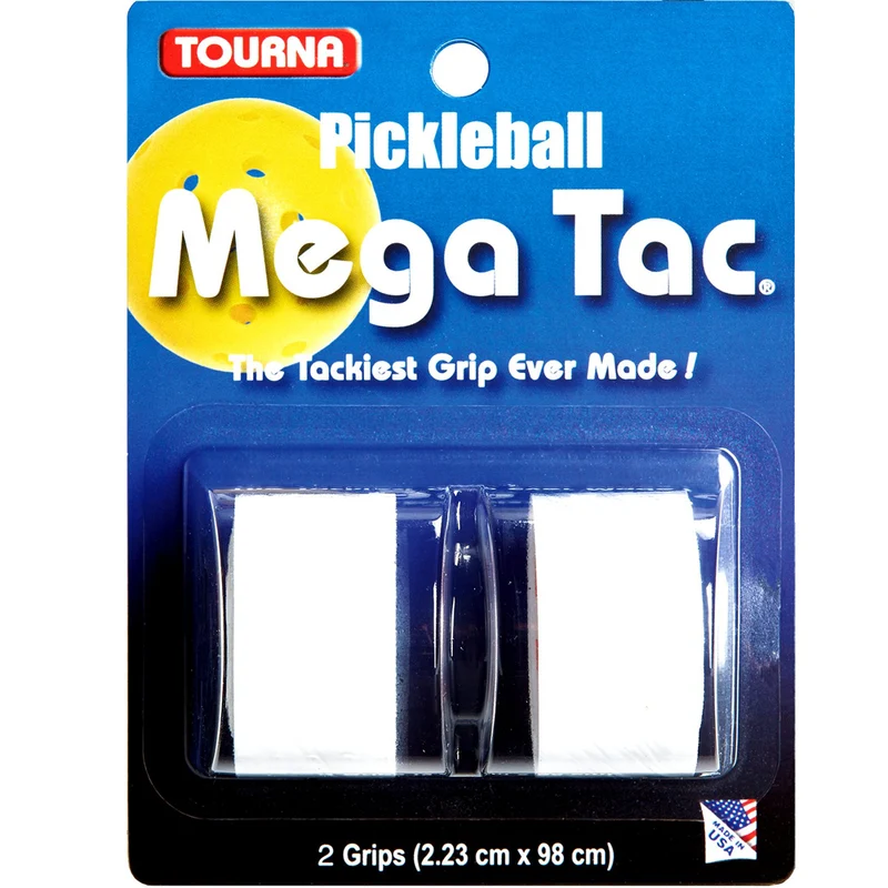 Pickleball Tourna Mega Tac Pickleball Overgrip White-Pack of 2