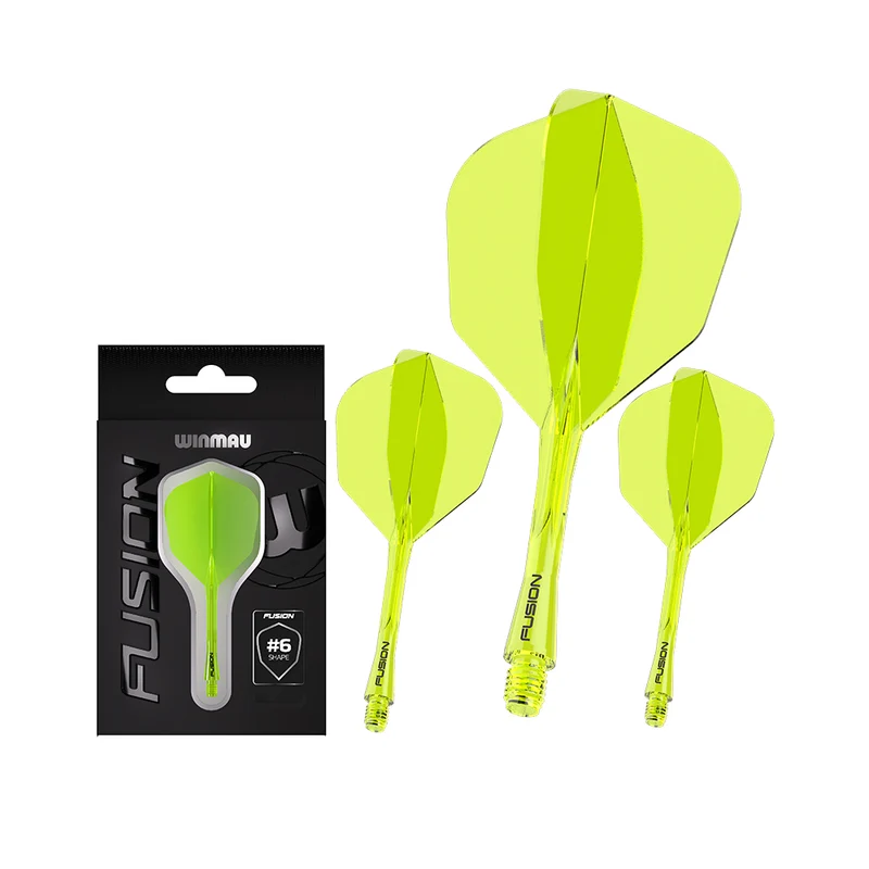 Winmau Fusion #6 Shape Integrated Yellow Flight & Shaft