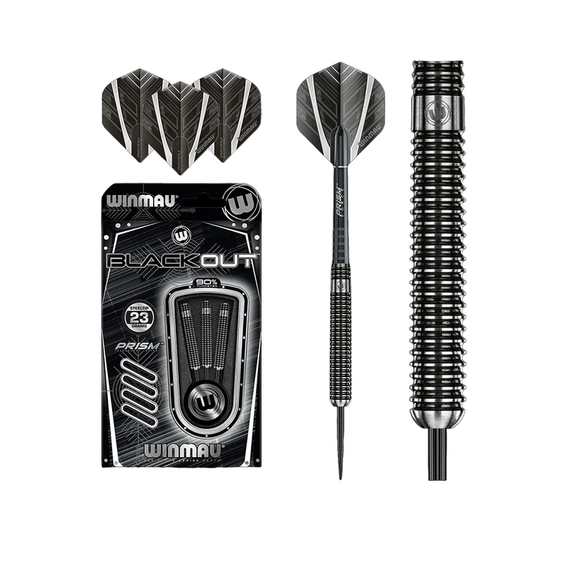 Winmau Blackout 90% Tungsten 23 grams Steeltip Darts