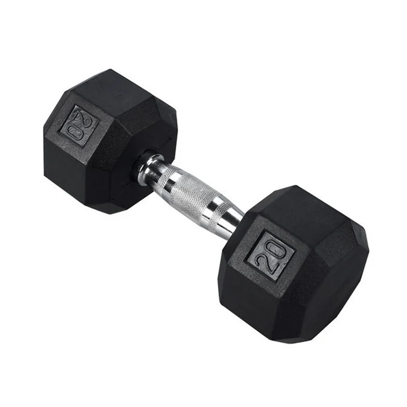 Toby's Sports Rubber Hex Dumbbell 20 lbs