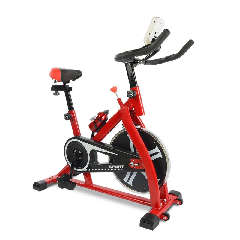 Stationary Exercise Bike Fitness Cycling Bicycle Cardio Home Sport Gym Training Red