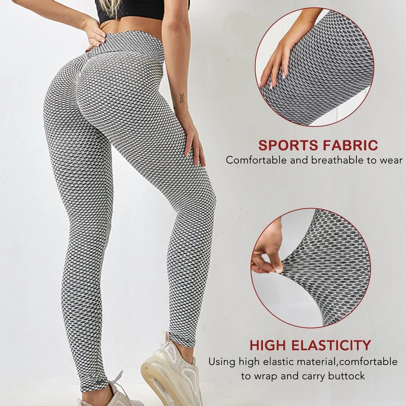 TikTok Style High Waist Leggings - For Loungewear, Workout, Yoga & Pilates