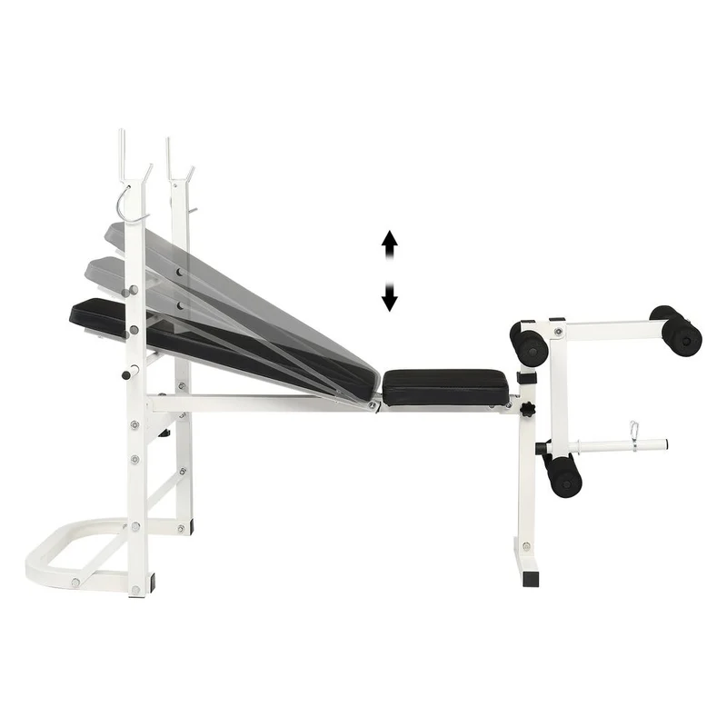 Iron Adjustable Weightlifting Bed White