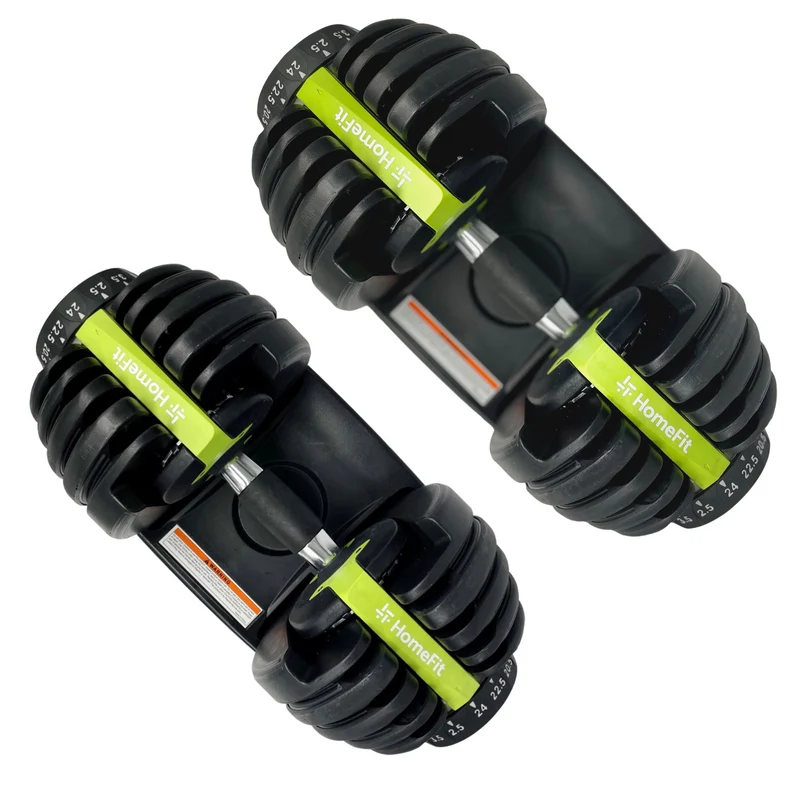 HomeFit 2.5-24Kg Adjustable Dumbbells - Pair