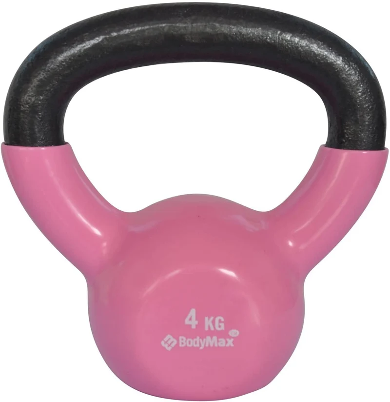 Kettlebell - BodyMax Cast Iron Vinyl Coated - 4Kg - Pink