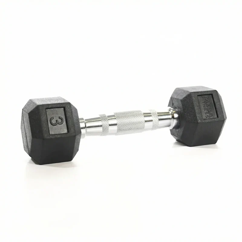 Mega Fitness - Rubber Hex Dumbbells