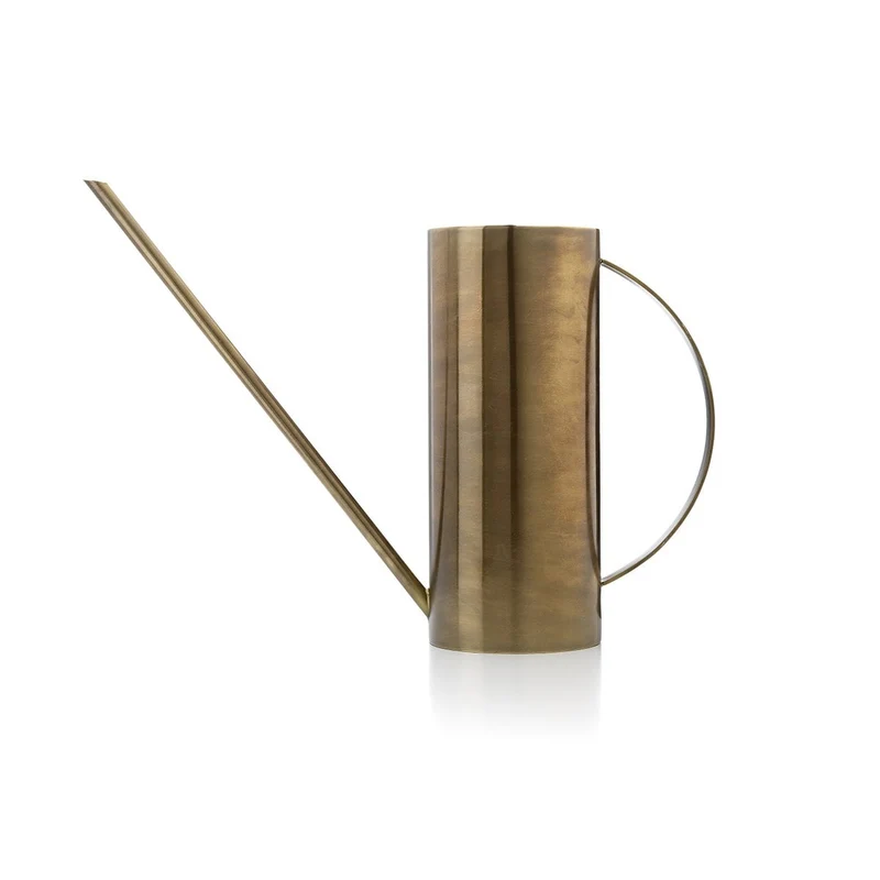 Gold Metal Watering Can - Modern Decorative Planter