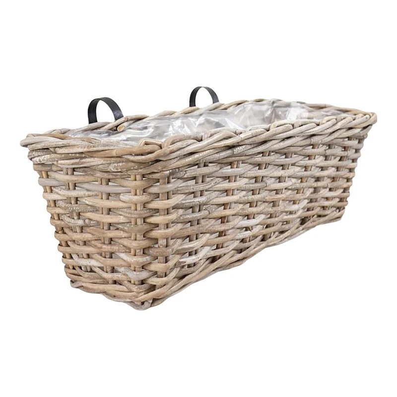 Kubu Rattan Planter - Bohemian Hanging Planter, 60 cm